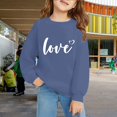 thumbnail image 2 of YunPes Oversized Sweatshirt for Girls Cute Heart Print Pullover Tops Teen Girls School Fashion Crewneck Tops Kids Birthday Outfits, 2 of 6