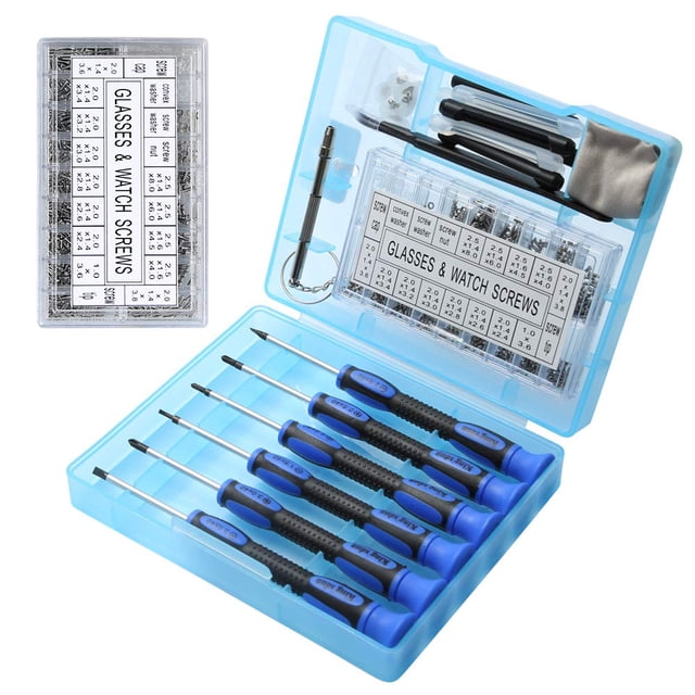 Kit de reparación de gafas, juego de destornilladores de precisión Kingsdun