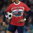 thumbnail image 5 of Chririnla Croatia Flag Mens Jerseys Summer Youth Soccer Training Shirts Quick Dry Classic Short Sleeve Crew Neck Tops Lightweight Soccer Fans Jersey S-4XL, 5 of 6