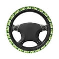 thumbnail image 3 of Elastic Steering Wheel Cover, Light Green spots Stretch Thickening Car Steering Wheel Cover Women Men, Steering Wheel Protector Universal 15 in, 3 of 7