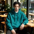 thumbnail image 5 of Men's Oversized Hoodie Casual Pullover Sweatshirt with Drawstring Hood Kangaroo Pocket Relaxed Fall Hoodies, 5 of 6
