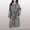 Gray, variant on SCSAlgin Women's Plush Hooded Bathrobe Soft Flannel Long House Robe Warm Winter Robes Stripe Nightgowns with Pockets