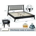 thumbnail image 2 of Acacia Kaylin Solid wood bed frame & Nightstand - King - Black Ristretto, 2 of 4