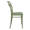 thumbnail image 4 of Luxury Commercial Living 33.5" Olive Green Patio Armless Stackable Dining Chair, 4 of 7