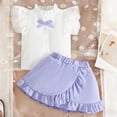 thumbnail image 2 of KEXE Baby Girls' Clothing Sets 2T Girl Outfits Toddler Baby Girls Summer Clothes Short Sleeve T-Shirt Tops Short Sets Cute Outfits, 2 of 9