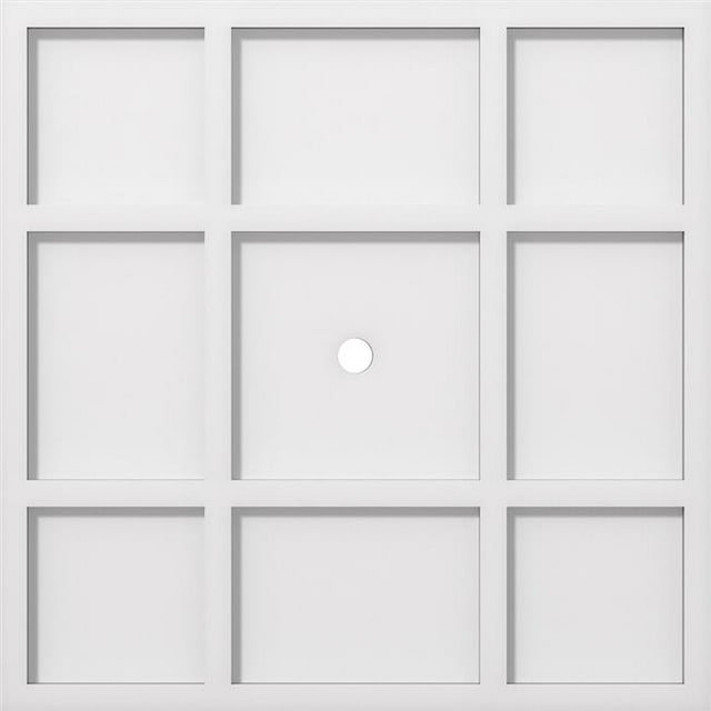 Ekena Millwork CMP20RK-01000 20 Po OD x 1 Po ID Carré Rubik Architectural Grade PVC Contemporain Médaillon de Plafond