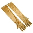 thumbnail image 2 of ManxiVoo Extended Length Satin Formal Gloves for Wedding Events Elegant Over Elbow Coverage XL Size Gold, 2 of 4