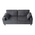 thumbnail image 5 of DEALTOPS 82" Corduroy Loveseat Sofa, 2-Seater Upholstered Couch with Sturdy Iron & Wood Frame, Dark Gray, 5 of 7