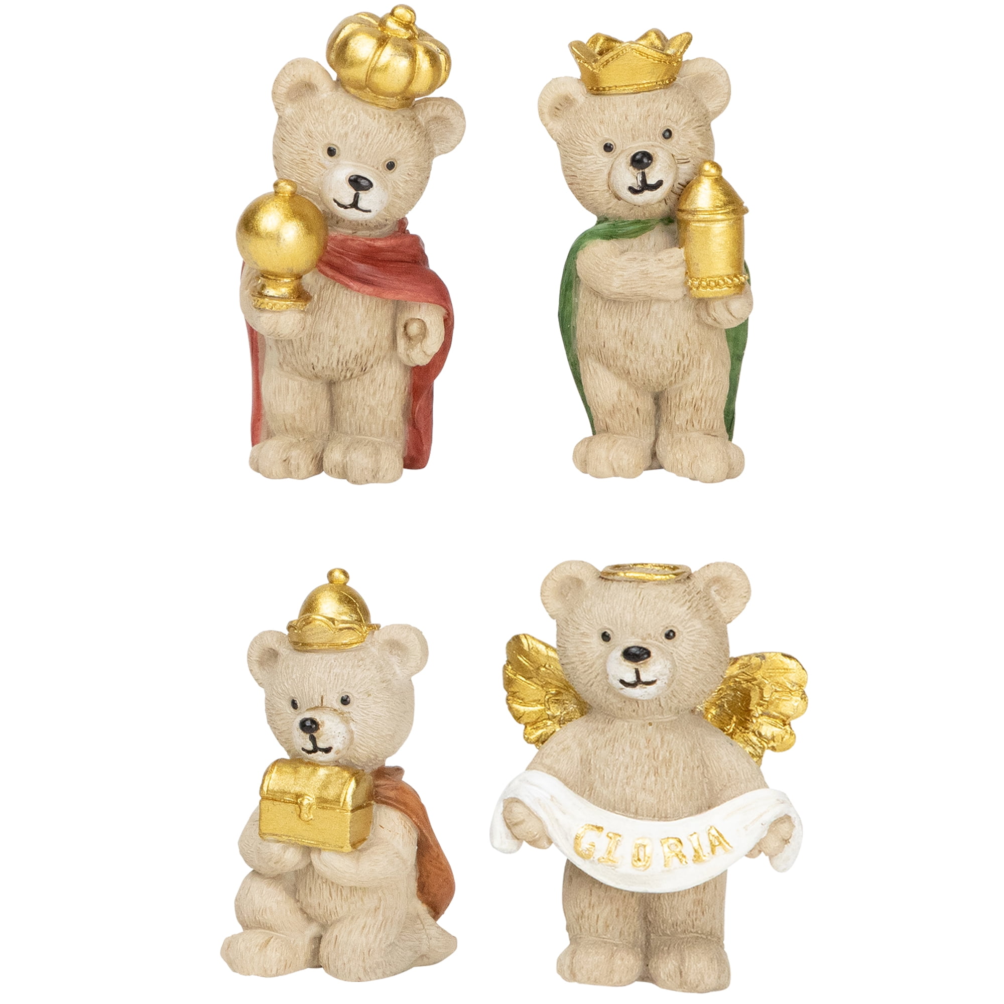 Northlight Bears Christmas Nativity Set - 4.5" - 8-Piece