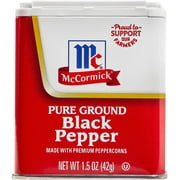 McCormick Non-GMO Kosher Pure Ground Black Pepper, 1.5 oz Can