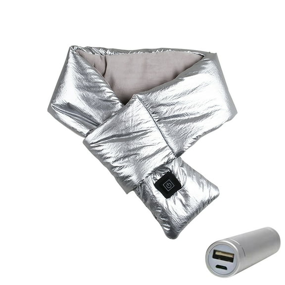IROINNID Scarfs for Men and Women USB Charging Neck And Shoulder Winter Warm Keeping Electric Heating Scarf,Silver