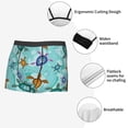 thumbnail image 3 of Gukieu Turtles And Sea Print Men's Boxer Briefs, High Elastic Moisture Wicking Boxer Briefs Underwear-Large, 3 of 5
