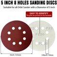 thumbnail image 2 of Generic 50 pieces 8-hole sanding disc Velcro - round fine sanding, 2 of 6