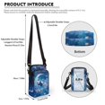 thumbnail image 6 of HELLHERO Panda Moon Pattern Double Layer Women Shoulder Bag for Unisex Outdoor Travel Shoulder Bags Polyester 4.33"x1.97"x7.09", 6 of 7