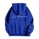 thumbnail image 5 of MHFRRA Sudadera con Capucha y Estampado de Letras para Uso Informal y Comodidad Diaria Azul, 5 of 5