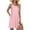 Z-Light Pink250, variant on JIAYUE Women's Dress Solid Color Sleeveless O-Neck Casual Relaxed Fit Beach Mini With Pockets Front Pleats Vacation Everyday Wear Basic Sundress Classic Female Dresses
