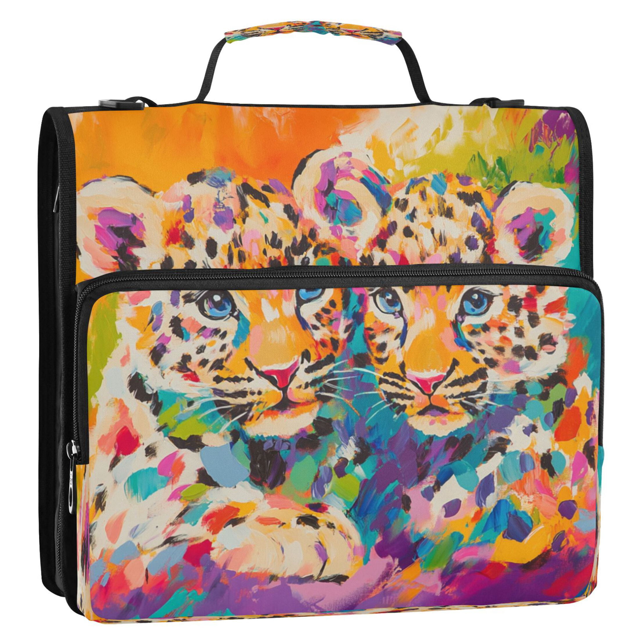 YAZAOO Zipper Binder trapper keeper Documents Organized Design Enchanted Sunflower Roses Printed