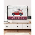 thumbnail image 5 of Independence Truck with Ameican Star Outdoor TV Cover 52 to 55 Inch Waterproof, Country Retro Wooden Stripes 600D Oxford TV Covers with Zipper, Outside Flat TV Screen Protector 52"Wx19"Hx4.5"D, 5 of 7