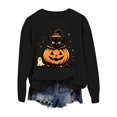 thumbnail image 4 of MVRLSH Women's Halloween Graphic Print Long Sleeve Pullover Sweater Size - XXXL, 4 of 6