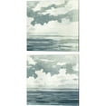 thumbnail image 1 of Great Art Now Textured Blue Seascape by Emma Caroline 2 Piece Canvas Art Set Each 14W x 14H, 1 of 3