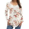 thumbnail image 6 of FOLUNSI Women's Plus Size Tops Long Sleeve Lace Pleated Blouses Tunic Tops New Arrivals M-4XL, 6 of 6