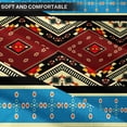 thumbnail image 6 of Set of 4 Turquoise Ethnic Throw Pillow Covers Abstract Ikat Art and Mexican Style Decorative Pillow Cases Home Decor Standard Square 18x18 Inches Pillowcases, 6 of 6