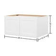thumbnail image 2 of Furinno Shaker Wall Refrigerator Kitchen Cabinet with 2 Doors, Ready to Assemble, 24 D x 36 W x 18 H, White, 2 of 6