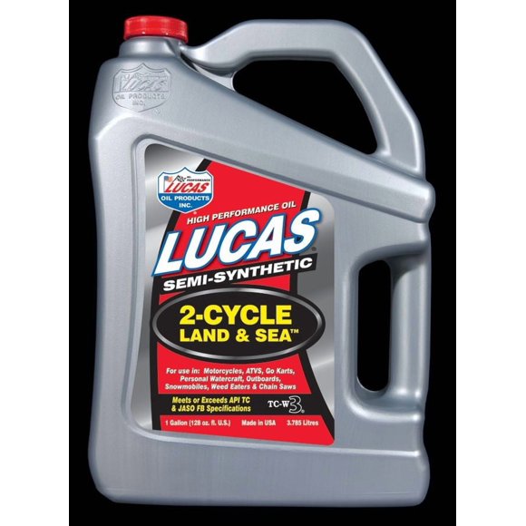 Lucas Oil Oil 10557 Land & Sea; Semi-Synthétique; Pichet de 1 Gallon; Simple; Huile de Course