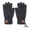thumbnail image 2 of Men's Touchscreen Winter Gloves, Thermal Fleece Lined Cold Weather Gloves for Driving & Outdoor,one size fits all,black, 2 of 8