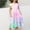 Hot Pink, variant on OGLCCG Girls Summer Dresses Ruffle Short Sleeve Casual Twirly Sundress with Pockets Tie Dye Tiered Swing Midi Dress for Kids 6M-15T
