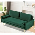 thumbnail image 2 of US Pride Furniture Villeda 70''W Polyester Square Arms Sofa Green, 2 of 8