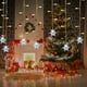 thumbnail image 4 of pstuiky Cortina de luces navideñas con copos de nieve para decoración del hogar 16 copos de nieve 80 mini luces LED de 3,5 m para decoración navideña., 4 of 6