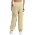 thumbnail image 2 of TSSOE Kids Girls Boys Cargo Trousers Hip Hop Dance Pants Joggers Athletic Sweatpants Jogging Bottoms Overalls Khaki 5-6, 2 of 5