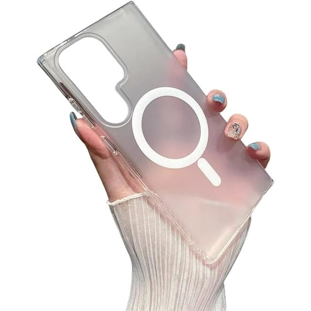 Samsung Étui de Téléphone Transparente Magnétique, Étui de Protection Changeant de Couleur