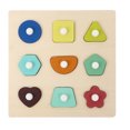 thumbnail image 1 of 1 Set Puzzle Board Wooden Cartoon Matching Jigsaw Educational Toy for Kids, 1 of 1