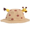 thumbnail image 1 of 1 gorro de jirafa de dibujos animados con ala, adorable gorro de lunares para niños (caqui), 1 of 6
