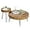 Stump Pattern, variant on RUSTOWN Farmhouse Round Coffee Table Set of 2, Cocktail Table Set, Modern Circle Natural Wood Finsh Side and End Table Sets for Living Room(Helical, Natural)