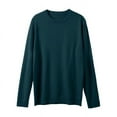 thumbnail image 4 of LUOGENLI Mens Sweater Zip ups Male Autumn and Winter Smooth Comfortable Lightweight Drapey Soft Skin Friendly Textured Slim Fitting Round Neck Long Sleeved Mens Sweater Zip ups Dark Blue Size XXL, 4 of 8