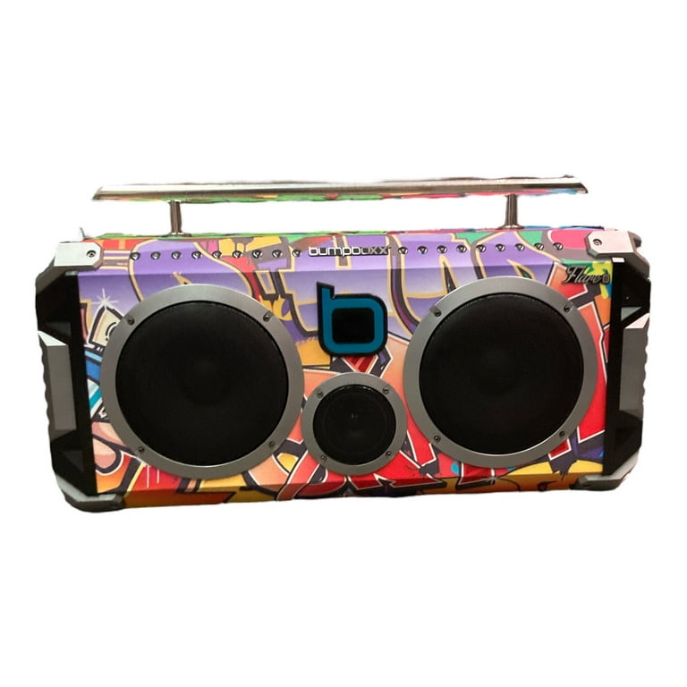 Bumpboxx Flare8 Portable Stereo Bluetooth Boombox with Bumpboxx Flare8 Portable Stereo Bluetooth Boombox with