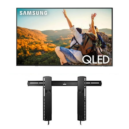 Samsung QN75Q60CAFXZA 75" QLED 4K Quantum HDR Dual LED Smart TV with a Sanus VLT16-B1 Ultra Slim Tilting TV Mount for 40"-85" Flat Screen TVs (2023)