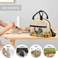 thumbnail image 6 of HUIACONG Rooster and Sunflower Pattern Lunch Bag, Aluminum Film Practical Washable Insulated Lunch Bag for Kids, 6 of 8