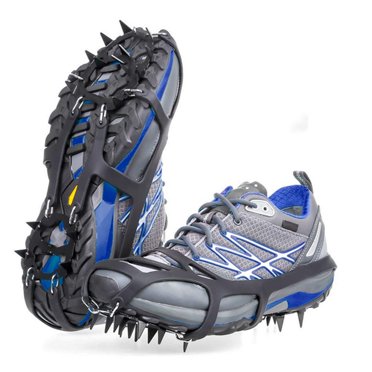 Amarine Made Anti-Slip Ice Crampons - 10 Tooth Stainless Steel Snow Grips For Hiking & Walking