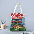 thumbnail image 2 of Caillou Bolso de tela con estampado de lienzo para mujer, bolsa de compras reutilizable y estética, con cremallera interior, regalo para mujer,40*45cm., 2 of 6