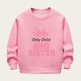 thumbnail image 2 of Gunia Big Sister Shirts For Girls Letter Printed Autumn Winter Long Sleeve Casual Thick Warm Crewneck Boys Tops Outwear 18-24 Months, 2 of 4