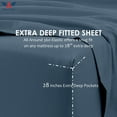 thumbnail image 4 of 28-INCH EXTRA DEEP POCKETS - 6 PC Twin-XL Giza Sheet Set - (Extra Pillowcases, Fitted & Flat) 800-Thread-Count 100% Giza Cotton- 800TC Cotton- Mediterranean Blue, 4 of 7