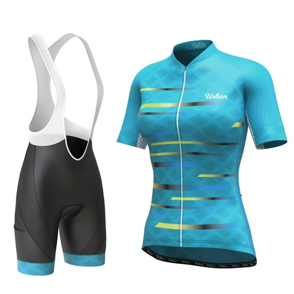 Women's Pro Series Teal Cycling Short Sleeve Jersey, Bib Shorts, or Kit Bundle