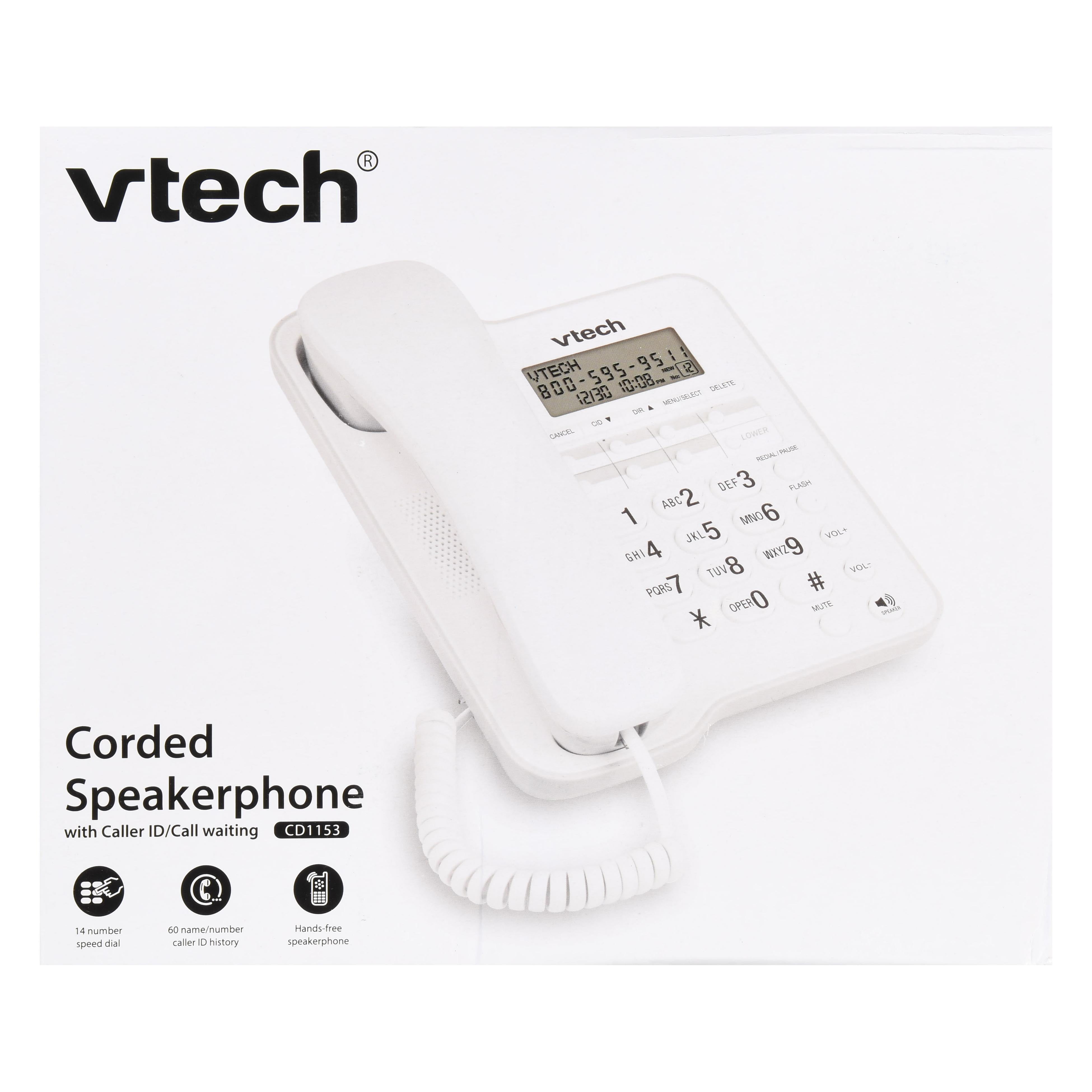 Vtech CD1153 Corded Speaker Telephone with Caller ID/ Call Waiting ™