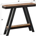 thumbnail image 3 of Easy4Home A-Frame Hand Made Rustic Wood Console Table 46" with Shelf for Hallway, Black, 3 of 7