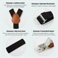 thumbnail image 4 of AWAYTR Toddlers Kids Boys Mens Suspenders - Y Back Adjustable Strong Clips Synthetic Leather Suspenders, 4 of 12