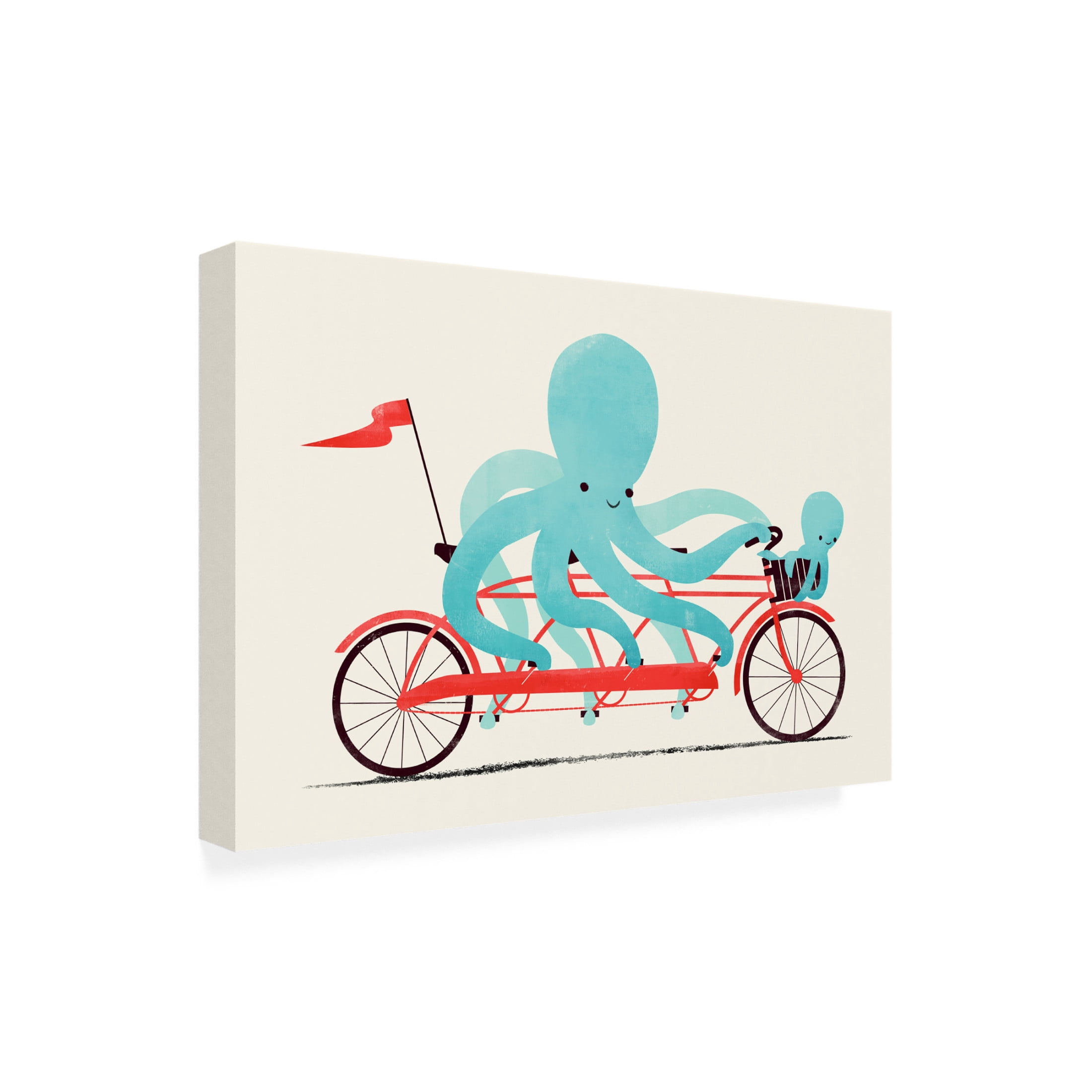 Canvas Wall Art - Jay Fleck 'My Red Bike' Wall Art for Living Room, Bedroom, or Office Décor by Trademark Fine Art - 32 x 22 Inches